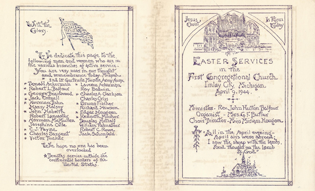 Easter Sunday Bulletin, 1944