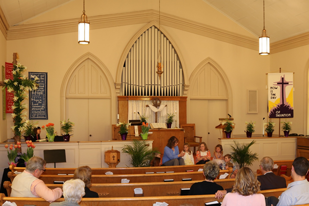 Children’s moment, Easter Sunday worship, 2019